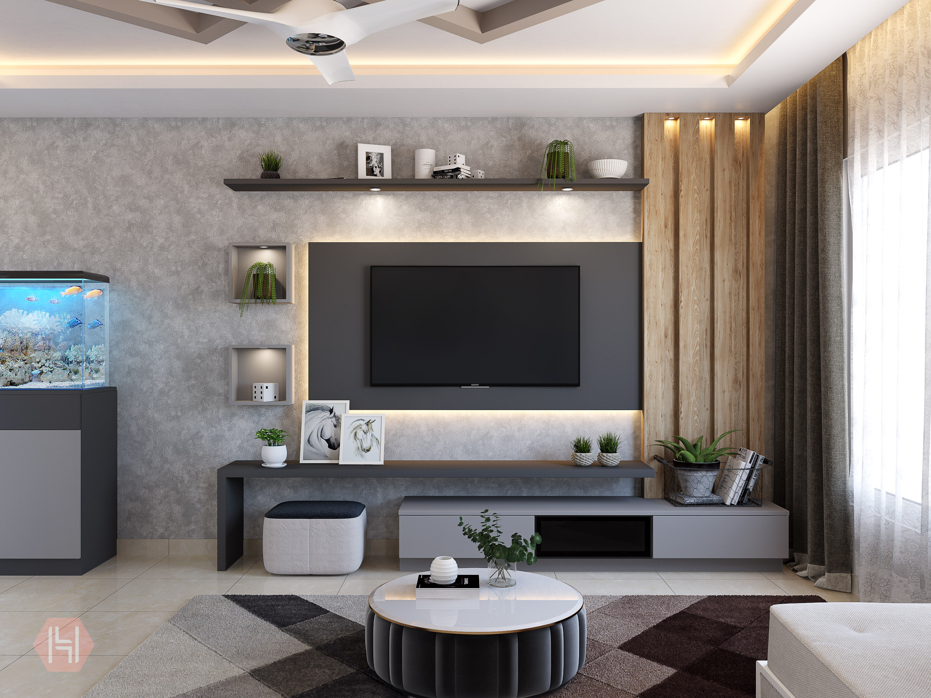 classic tv unit design