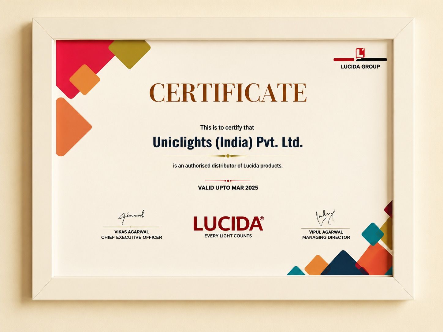 Houzlook certificate and award recognition 5