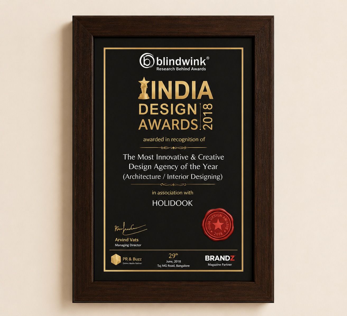 Houzlook certificate and award recognition 6