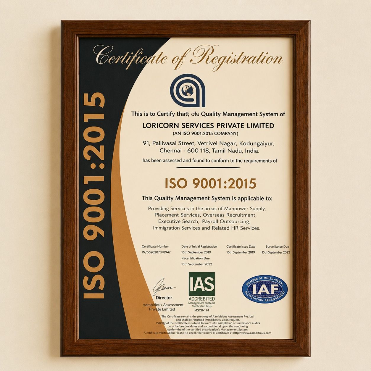 Houzlook certificate and award recognition 9