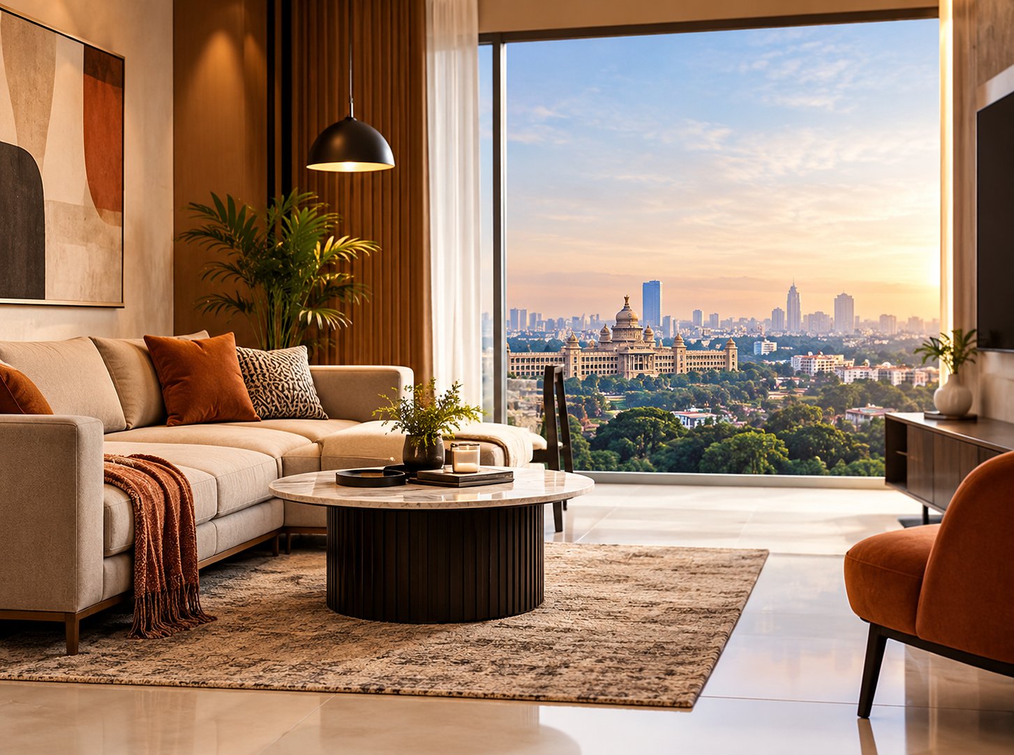 Homeowner comparing quotations and material samples from interior design firms in Bangalore