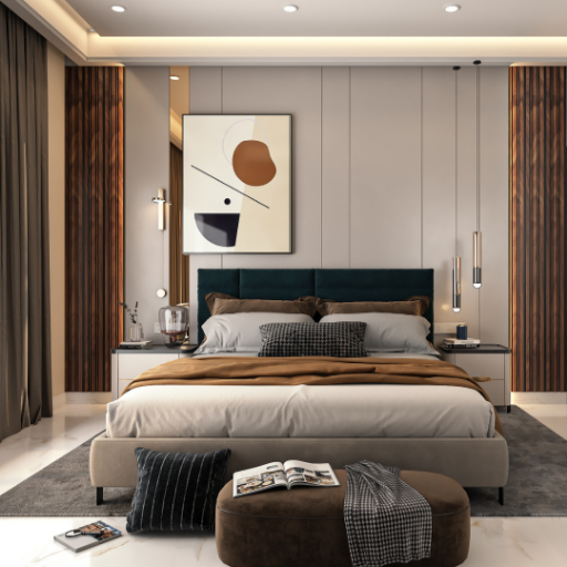 Bedroom Interior Design visual reference 3 by Houzlook Interior Designers