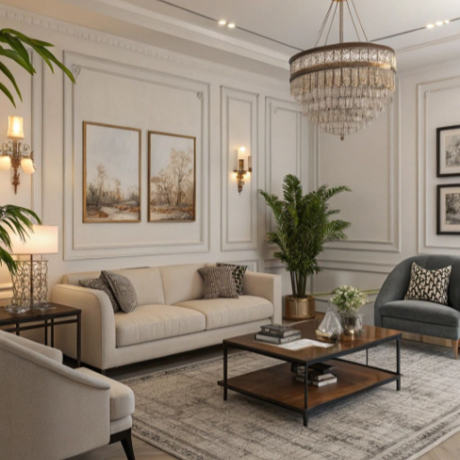Classic Interior Design visual reference 1 by Houzlook Interior Designers