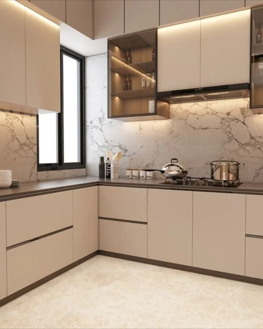 Open Kitchen Design visual reference 1 by Houzlook Interior Designers