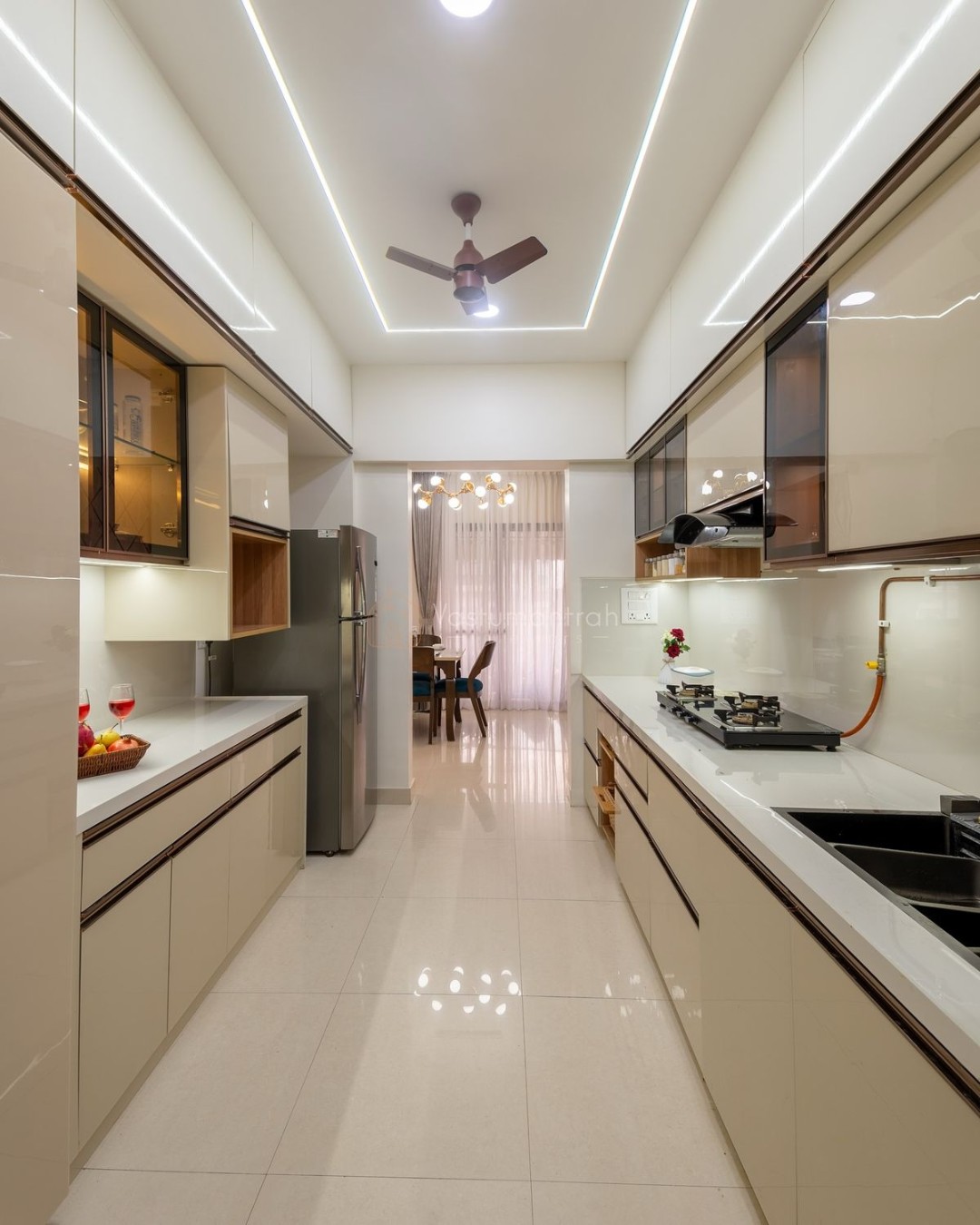 Kitchen layout design reference 2 by Houzlook Interior Designers