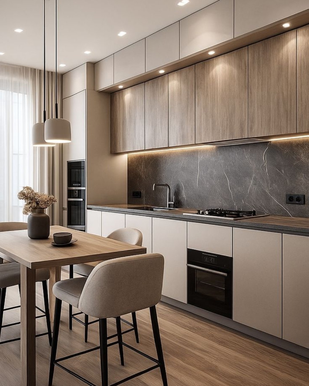 Straight Kitchen visual reference 1 by Houzlook Interior Designers
