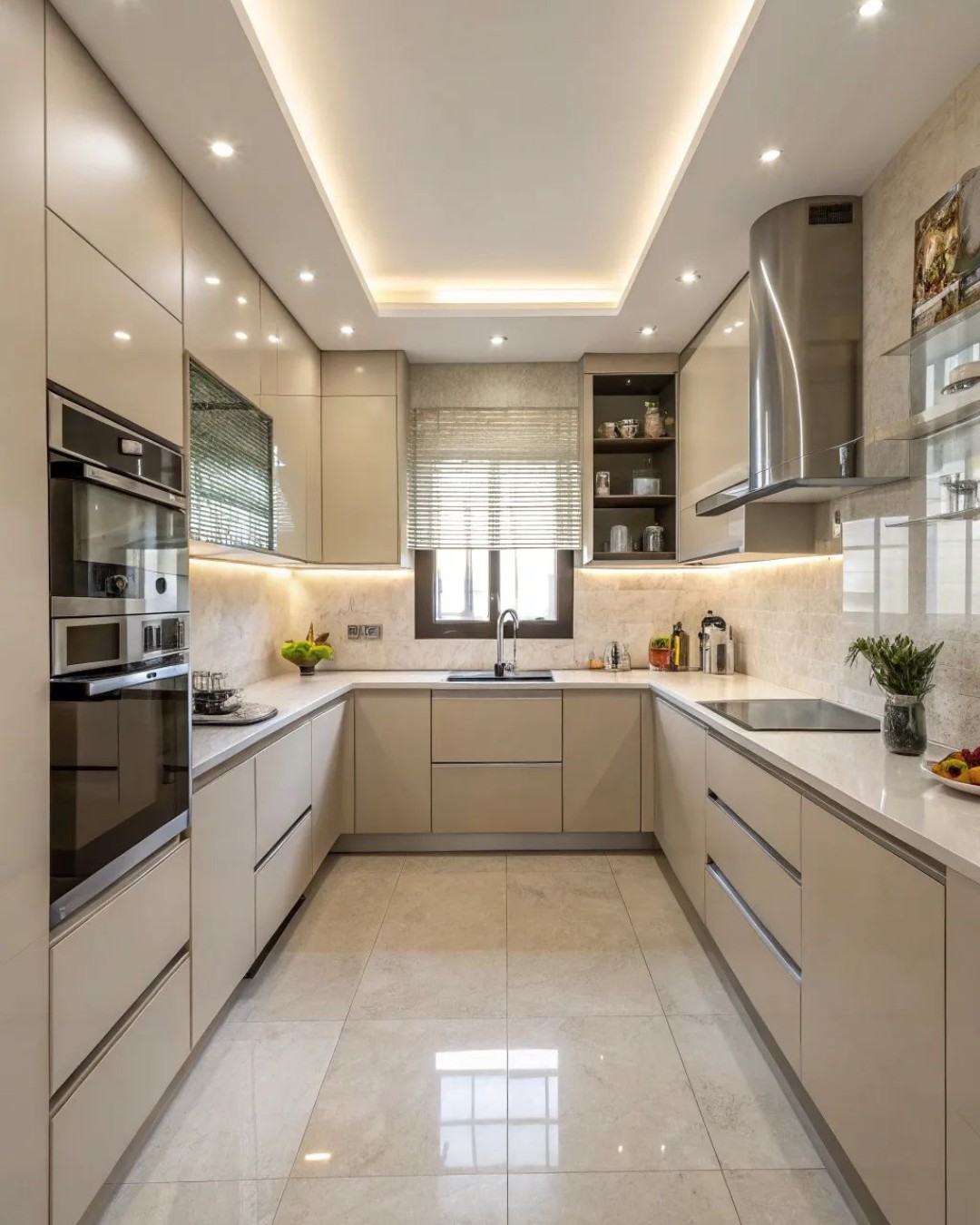 U Shaped Kitchen visual reference 1 by Houzlook Interior Designers