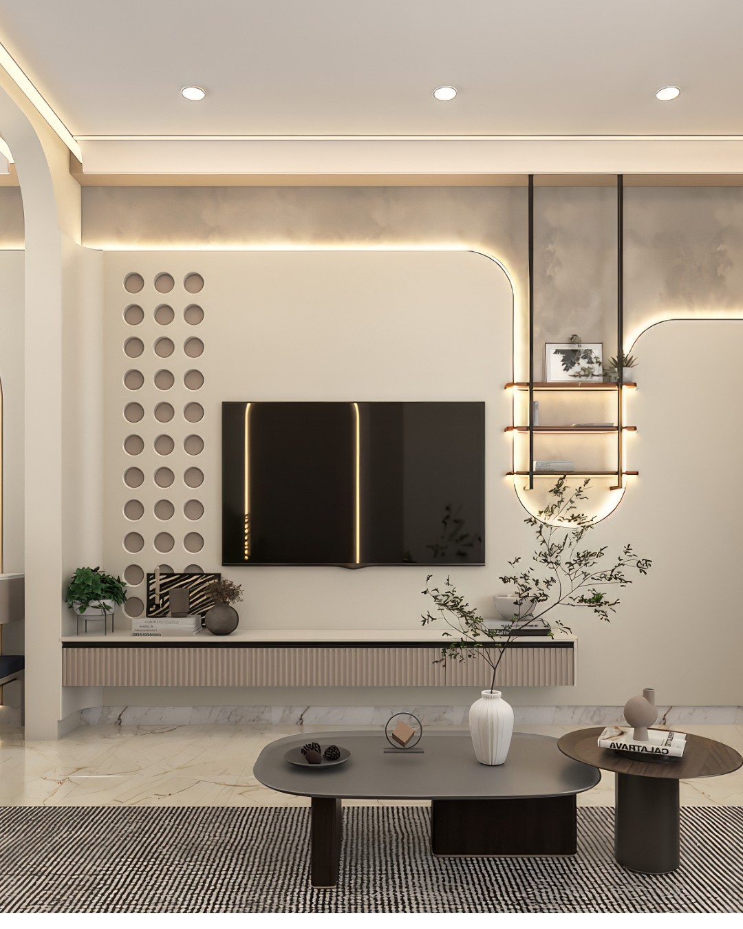 TV Unit Designs visual reference 1 by Houzlook Interior Designers