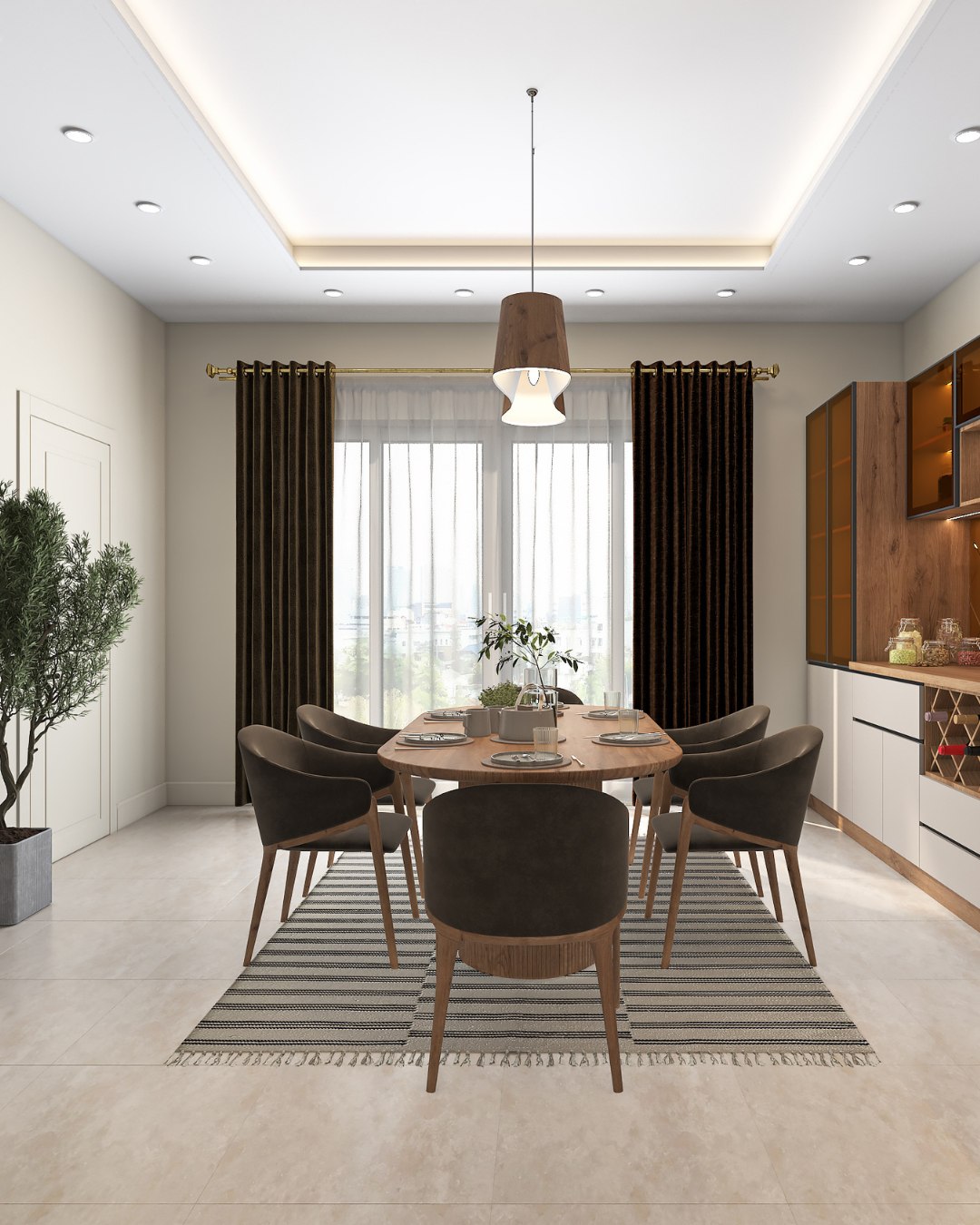 Dining Room Interior Design visual reference 1 by Houzlook Interior Designers
