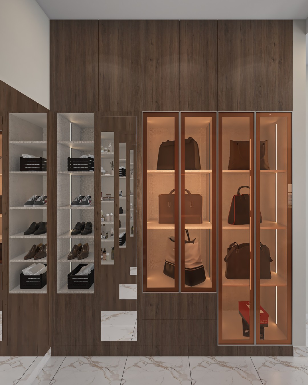 Walk In Wardrobe visual reference 2 by Houzlook Interior Designers