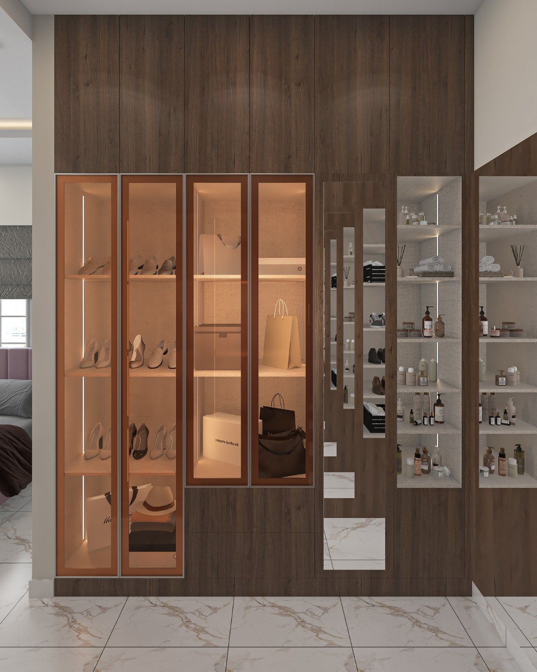 Walk In Wardrobe visual reference 3 by Houzlook Interior Designers