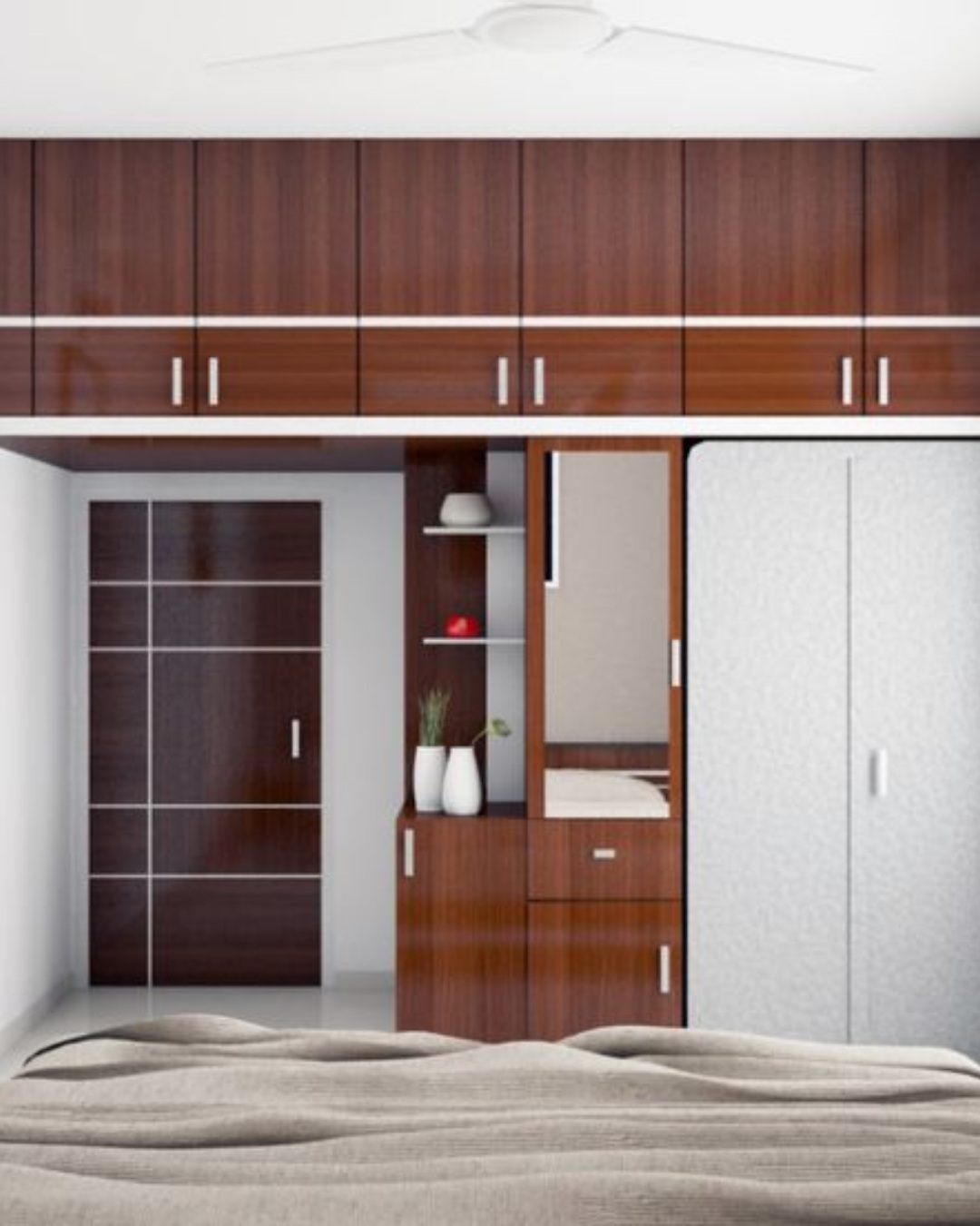 Loft Wardrobe visual reference 1 by Houzlook Interior Designers